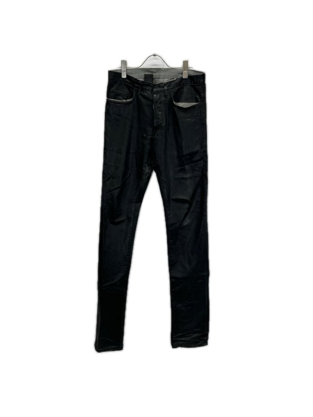 Dior Homme Black Wax Coating Skinny Pants 29